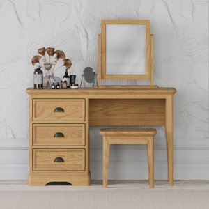 View Cambridge solid oak dressing table set View Cambridge solid oak dressing table set
