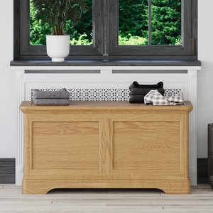 View Cambridge solid oak blanket box View Cambridge solid oak blanket box
