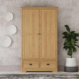 View Cambridge solid oak double wardrobe View Cambridge solid oak double wardrobe