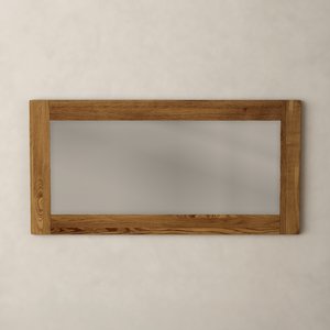 View Rustic solid oak wall mirror | solid oak frame View Rustic solid oak wall mirror | solid oak frame