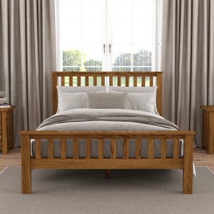 View Rustic solid oak double bed | 46" double View Rustic solid oak double bed | 46" double