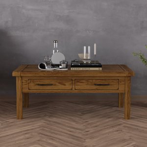 View Rustic solid oak 4 drawer coffee table | dovetail drawers View Rustic solid oak 4 drawer coffee table | dovetail drawers