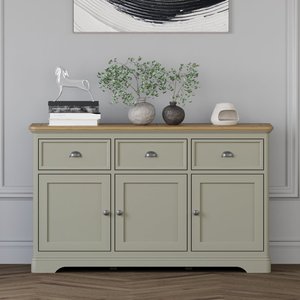 View Brampton soft green painted large sideboard View Brampton soft green painted large sideboard