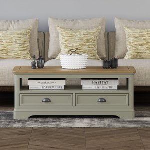 View Brampton soft green painted coffee table View Brampton soft green painted coffee table