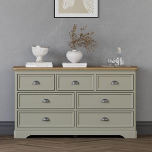 View Brampton soft green painted wide chest of drawers View Brampton soft green painted wide chest of drawers