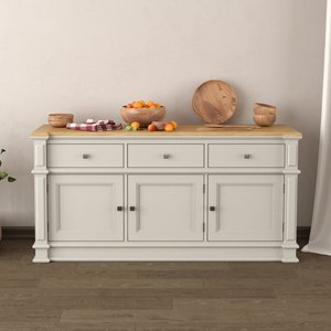 View Lawson oak and soft white painted extra large sideboard View Lawson oak and soft white painted extra large sideboard