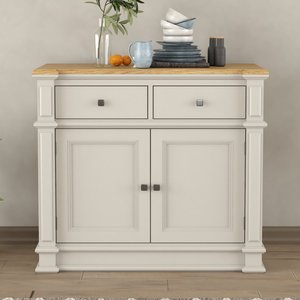 View Lawson oak and soft white painted small sideboard View Lawson oak and soft white painted small sideboard
