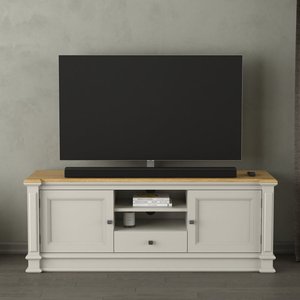 View Lawson oak and soft white painted super wide tv cabinet View Lawson oak and soft white painted super wide tv cabinet