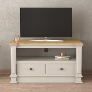 View Lawson oak and soft white painted small tv cabinet View Lawson oak and soft white painted small tv cabinet
