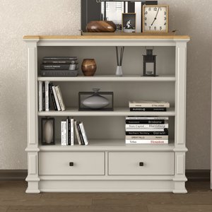 View Lawson oak and soft white painted small bookcase View Lawson oak and soft white painted small bookcase