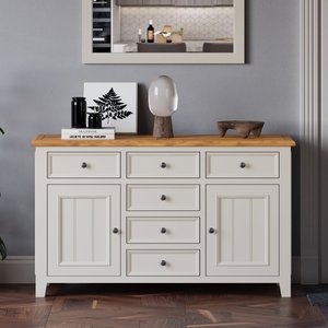 View Weymouth oak and soft white painted large sideboard View Weymouth oak and soft white painted large sideboard