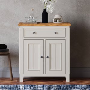 View Weymouth oak and soft white painted hallway sideboard View Weymouth oak and soft white painted hallway sideboard
