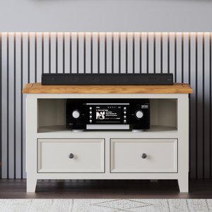 View Weymouth oak and soft white painted corner tv cabinet View Weymouth oak and soft white painted corner tv cabinet