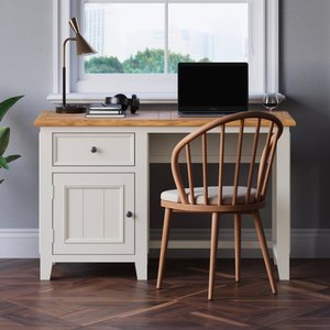 View Weymouth oak and soft white painted computer desk View Weymouth oak and soft white painted computer desk
