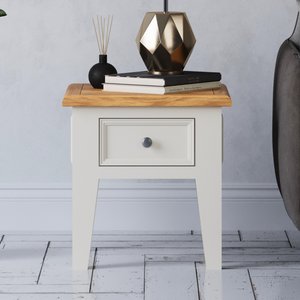 View Weymouth oak and soft white painted lamp table View Weymouth oak and soft white painted lamp table
