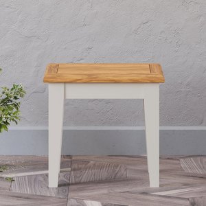 View Weymouth oak and soft white painted dressing stool View Weymouth oak and soft white painted dressing stool