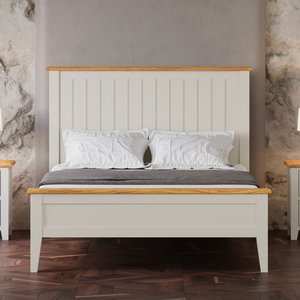 View Weymouth oak and soft white painted kingsize bed View Weymouth oak and soft white painted kingsize bed