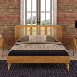 View Oak rattan king size bed View Oak rattan king size bed