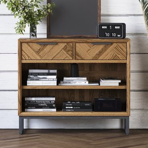 View Herringbone solid oak console table View Herringbone solid oak console table
