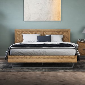 View Herringbone solid oak super king bed View Herringbone solid oak super king bed