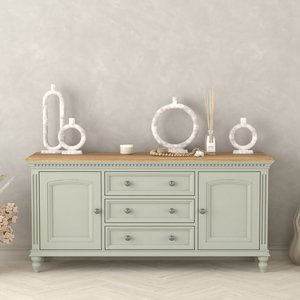 View Francis oak and soft green painted extra large sideboard View Francis oak and soft green painted extra large sideboard