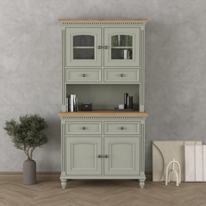 View Francis oak and soft green painted small dresser View Francis oak and soft green painted small dresser