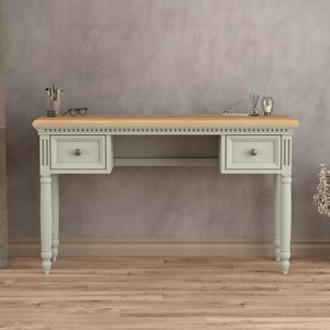 View Francis oak and soft green painted dressing table View Francis oak and soft green painted dressing table