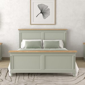 View Francis oak and soft green painted king size bed View Francis oak and soft green painted king size bed