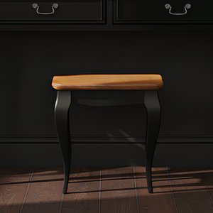 View Chateau noir oak and black painted dressing table stool View Chateau noir oak and black painted dressing table stool