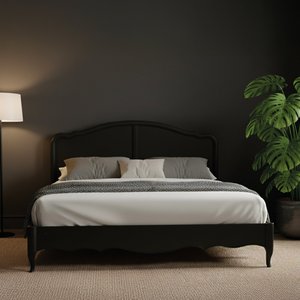 View Chateau noir oak and black painted super king size bed View Chateau noir oak and black painted super king size bed
