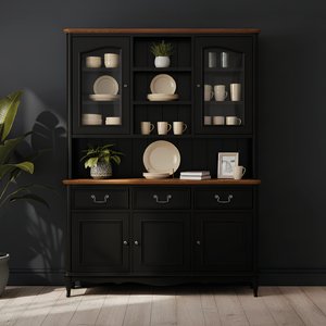 View Chateau noir oak and black painted large dresser View Chateau noir oak and black painted large dresser