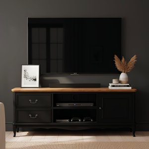 View Chateau noir oak and black painted super wide tv cabinet View Chateau noir oak and black painted super wide tv cabinet