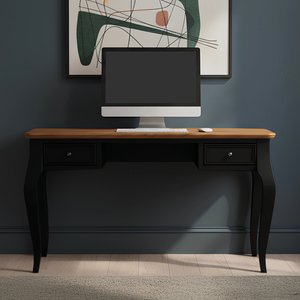 View Chateau noir oak and black painted computer desk View Chateau noir oak and black painted computer desk