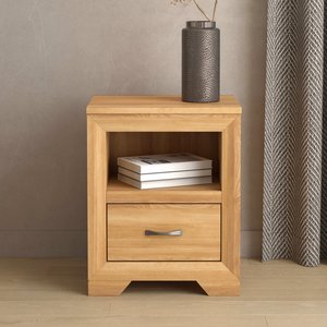 View Tilt 100 solid oak 1 drawer bedside table View Tilt 100 solid oak 1 drawer bedside table