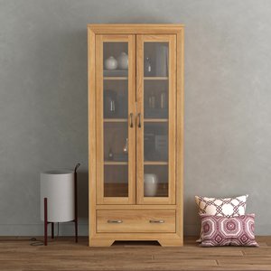 View Tilt 100 solid oak glazed display cabinet View Tilt 100 solid oak glazed display cabinet