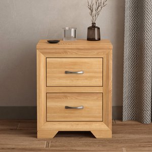 View Tilt 100 solid oak 2 drawer bedside chest View Tilt 100 solid oak 2 drawer bedside chest