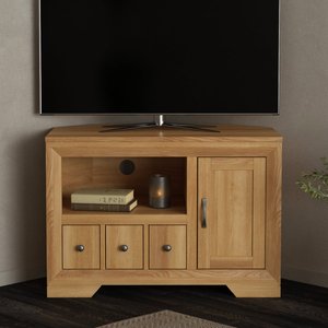View Tilt 100 solid oak corner tv cabinet View Tilt 100 solid oak corner tv cabinet