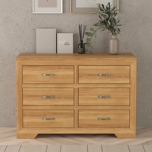 View Tilt 100 solid oak wide chest of drawers View Tilt 100 solid oak wide chest of drawers