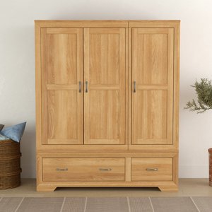 View Tilt 100 solid oak triple wardrobe View Tilt 100 solid oak triple wardrobe