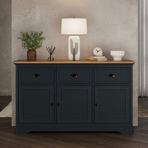 View Bridstow oak and blue painted large sideboard View Bridstow oak and blue painted large sideboard