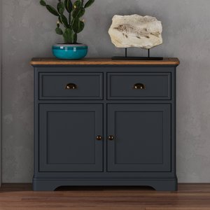 View Bridstow oak and blue painted small sideboard View Bridstow oak and blue painted small sideboard