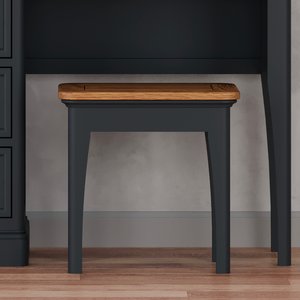 View Bridstow oak and blue painted dressing stool View Bridstow oak and blue painted dressing stool