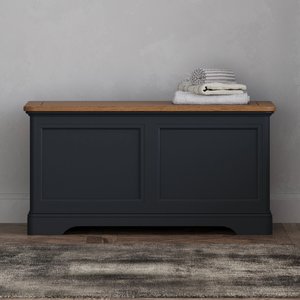 View Bridstow oak and blue painted blanket box View Bridstow oak and blue painted blanket box