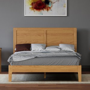 View Solid oak king size bed frame - 5ft View Solid oak king size bed frame - 5ft