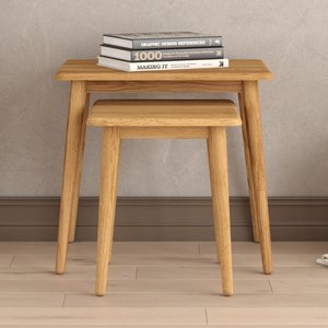 View Rosa solid oak nest of tables View Rosa solid oak nest of tables
