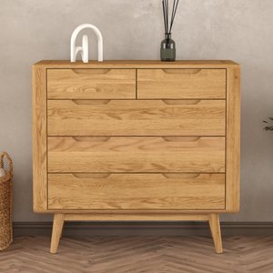 View Rosa solid oak 2 over 3 chest of drawers View Rosa solid oak 2 over 3 chest of drawers