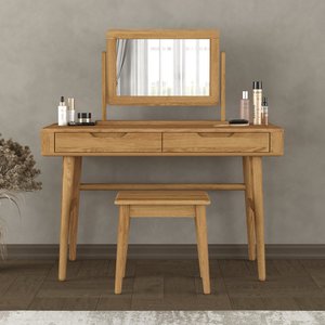 View Rosa solid oak dressing table set View Rosa solid oak dressing table set