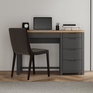 View Bradwell oak and charcoal painted computer desk View Bradwell oak and charcoal painted computer desk