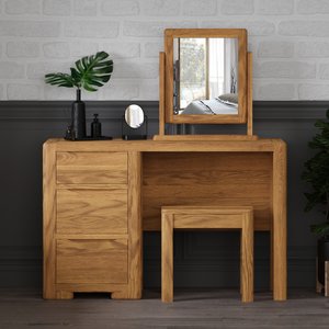 View Harper solid oak dressing table set View Harper solid oak dressing table set