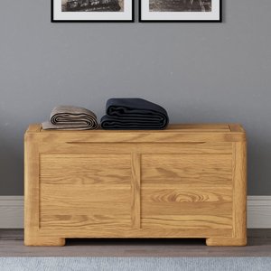 View Harper solid oak blanket box View Harper solid oak blanket box